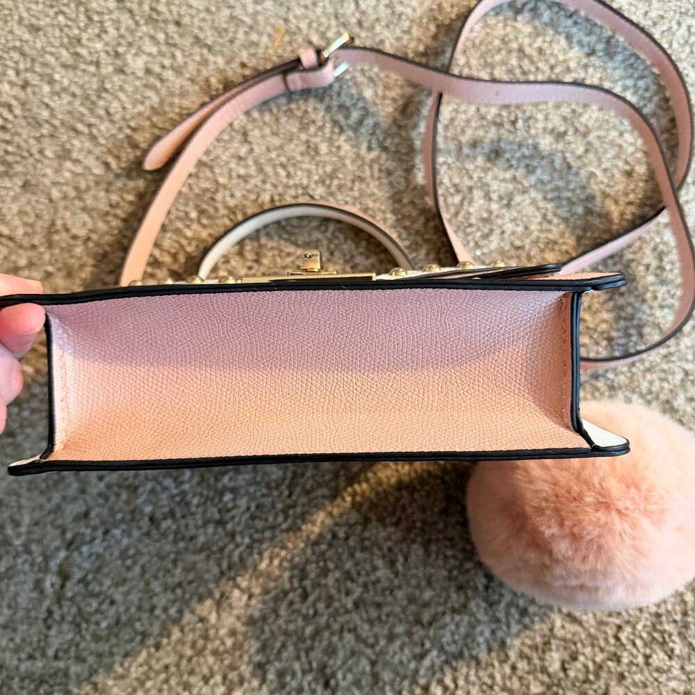 ALDO Lilopaw Cat Crossbody Top Handle Purse Pink Sequins RARE - Picture 5 of 8